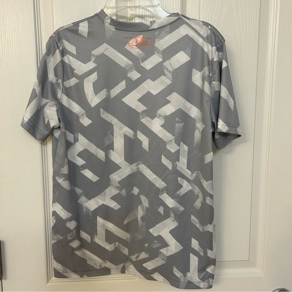 Under Armour Big Boys HeatGear top in Grey/White Size YXL - Picture 6 of 7